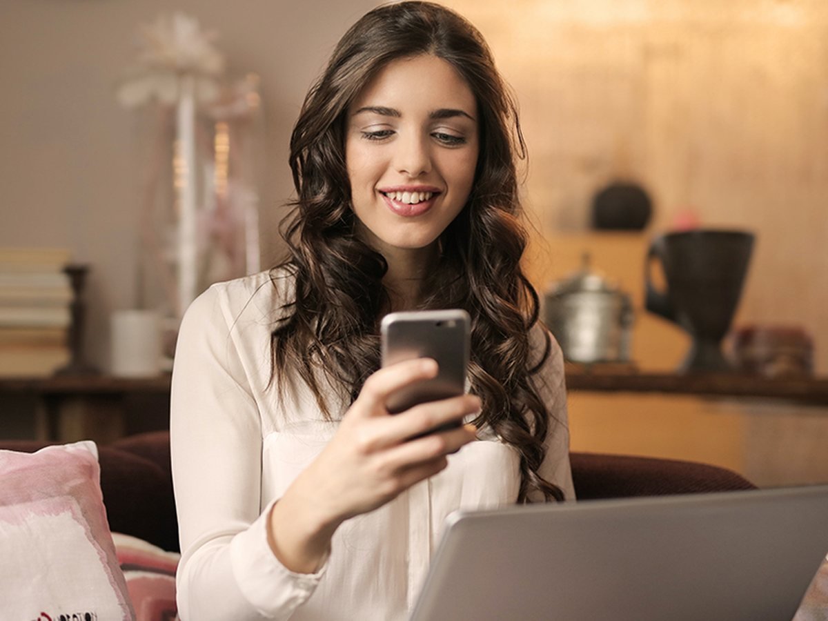 A member using the branded mobile app