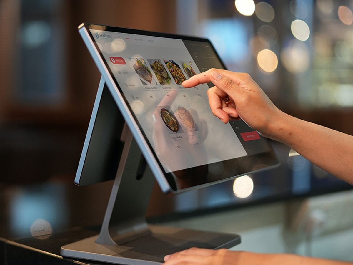 A Sentinel POS terminal taking a food order